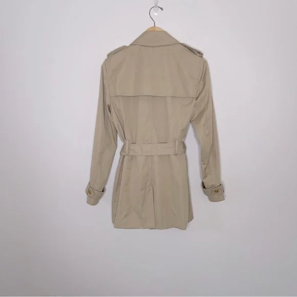 MICHAEL Michael Kors Belted Front-Zip Trench Coat preppy office travel workwear - Picture 14 of 16